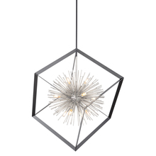 Artcraft AC11441CH - Sunburst 12 Light Chandelier (Matte Black & Chrome)