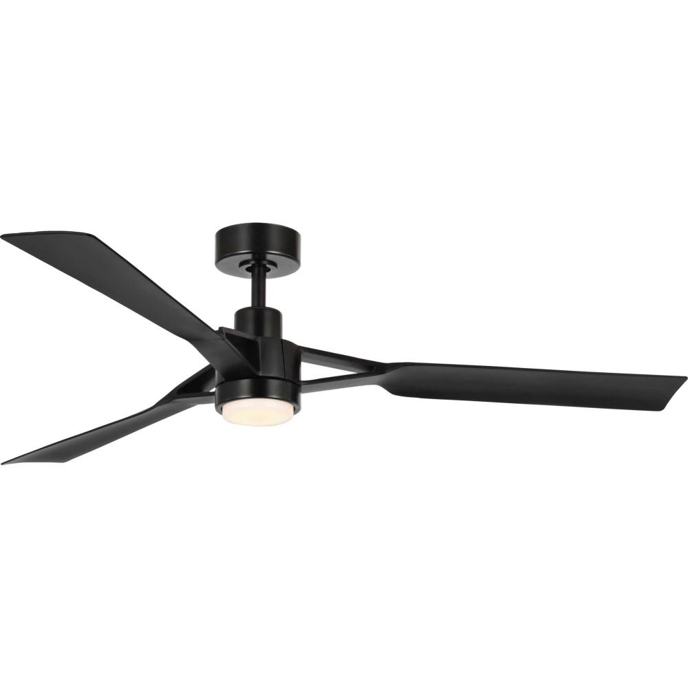 Belen Collection 60-in Three-Blade Matte Black Modern Ceiling Fan with Matte Black Blades