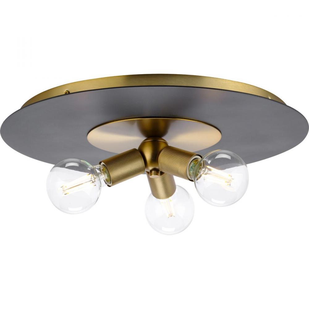 Trimble Collection Three-Light Brushed Bronze 18" Flush Mount