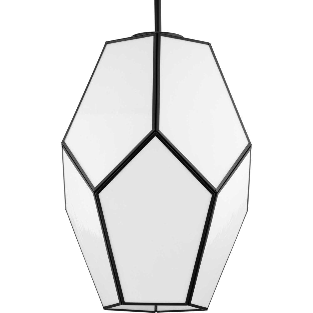 Latham Collection One-Light Matte Black Contemporary Pendant