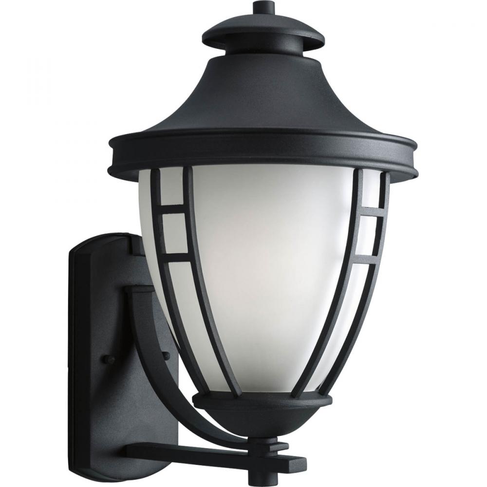 One Light Black  Wall Lantern