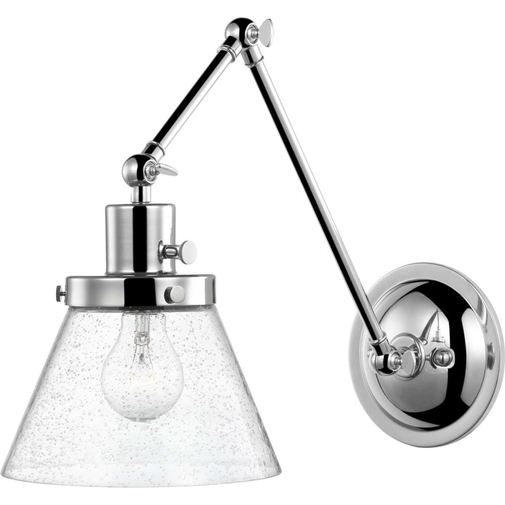 Hinton Collection Polished Nickel Swing Arm Wall Light