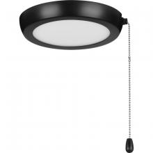 Progress P260002-31M-30 - AirPro 7" 1-Light Matte Black Edgelit Transitional Ceiling Fan Light Kit and Opal Shade