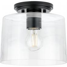 Progress P350213-31M - Adley Collection One-Light Matte Black Clear Glass New Traditional Flush Mount Light