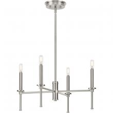 Progress P400293-009 - Elara Collection Four-Light New Traditional Brushed Nickel Chandelier Light