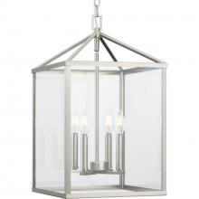 Progress P500440-009 - Hilllcrest Collection Four-Light Brushed Nickel Transitional Hall & Foyer Light