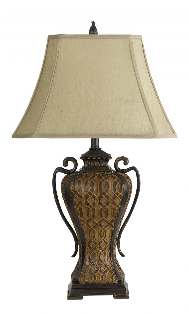 150W 3 way Charleston resin table lamp