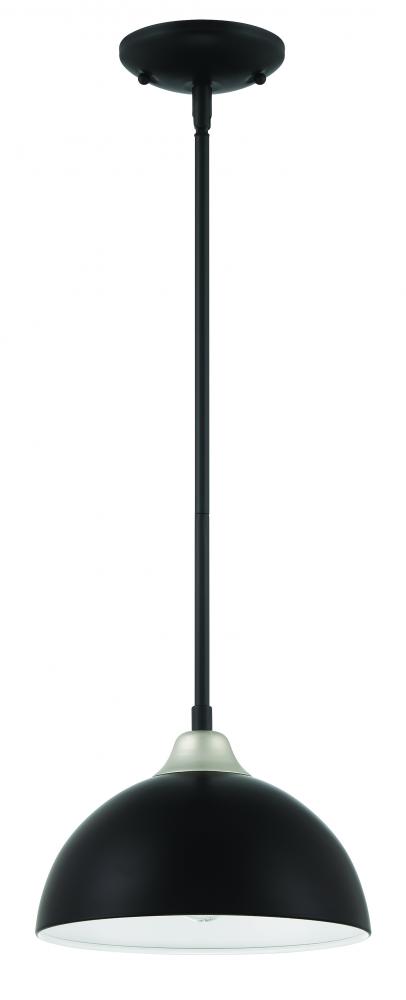 Kahn 1 Light Outdoor Pendant in Midnight/Satin Aluminum