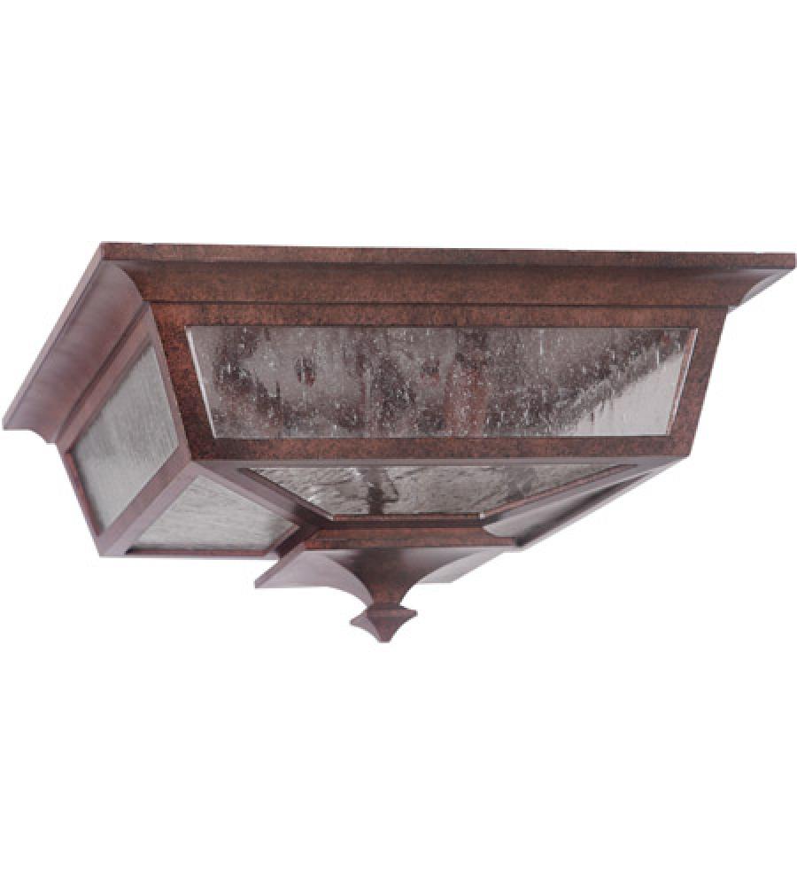 Argent II 3 Light Outdoor Flushmount in Aged Bronze