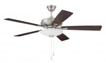 Craftmade ECF111BNK5-DWWLN - 52" Eos 3 Light Bowl in Brushed Polished Nickel w/ Driftwood/Walnut Blades