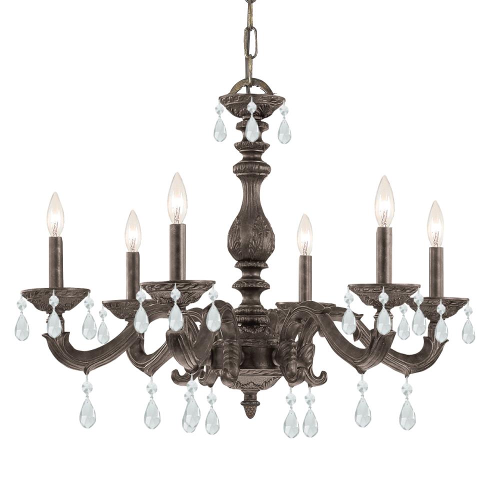 Paris Market 6 Light Spectra Crystal Venetian Bronze Chandelier