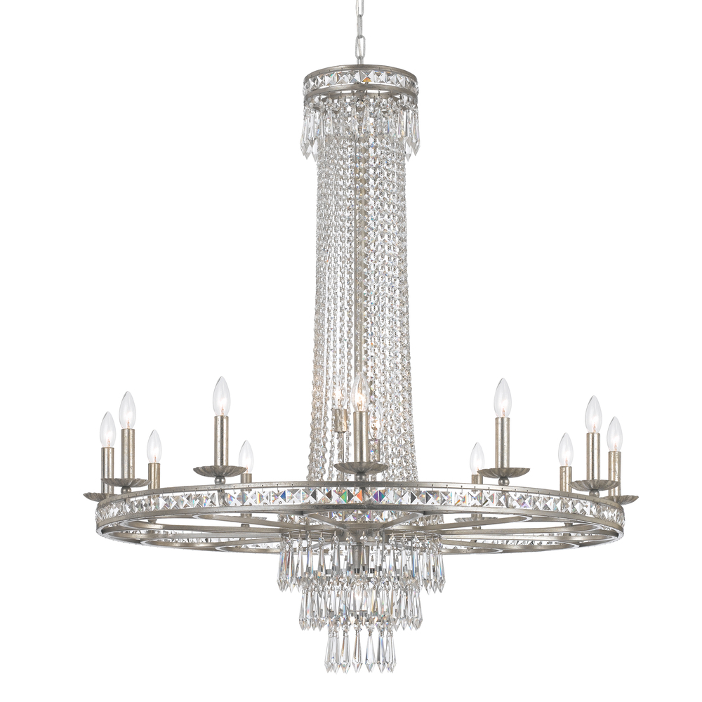 Mercer 16 Light Crystal Silver Chandelier