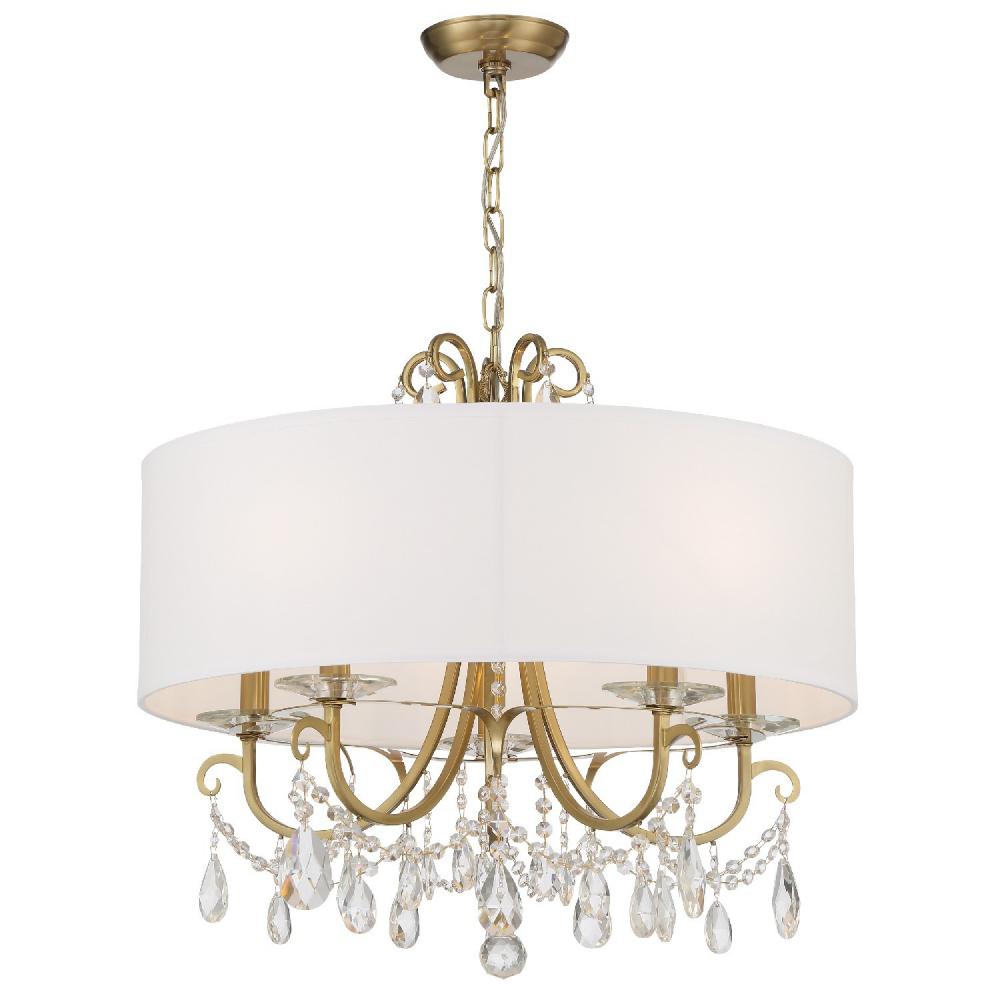 Othello 5 Light Swarovski Strass Crystal Vibrant Gold Chandelier