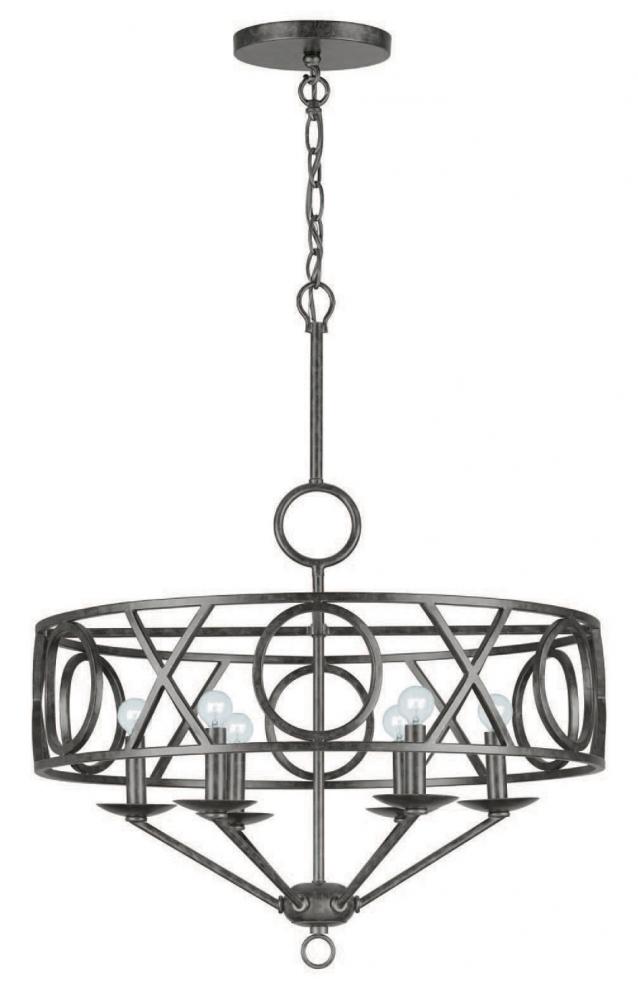 Crystorama Odette 6 Light English Bronze Chandelier