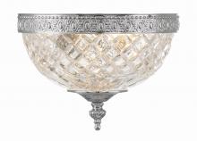  117-8-CH - Crystorama 2 Light Polished Chrome Crystal Flush Mount