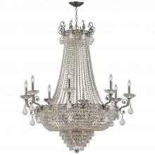 Crystorama 1488-HB-CL-S - Majestic 20 Light Swarovski Strass Crystal Historic Brass Chandelier