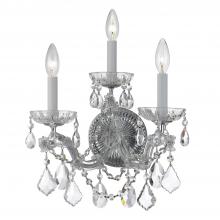 Crystorama 4403-CH-CL-SAQ - Maria Theresa 3 Light Spectra Crystal Polished Chrome Sconce