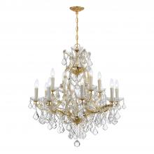 Crystorama 4412-GD-CL-S - Maria Theresa 13 Light Swarovski Strass Crystal Gold Chandelier