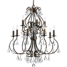 Crystorama 5017-EB-CL-MWP - Ashton 12 Light Hand Cut Crystal Bronze Chandelier