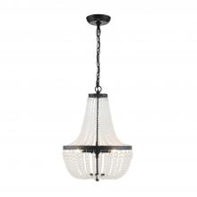  603-MK - Rylee 3 Light Matte Black Mini Chandelier