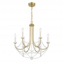 Crystorama DEL-90806-AG - Delilah 6 Light Aged Brass Chandelier