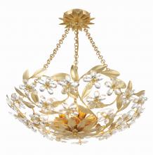 Crystorama MSL-306-GA_CEILING - Marselle 6 Light Antique Gold Semi Flush Mount