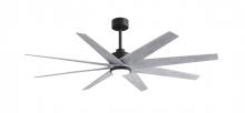 Matthews Fan Company ANLK-BK-BW-64 - Ariella 8-blade ceiling fan in Matte Black and Barn Wood Tone blades