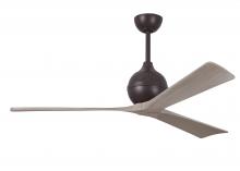 Matthews Fan Company IR3-TB-GA-60 - Irene-3 three-blade paddle fan in Textured Bronze finish with 60" gray ash tone blades.