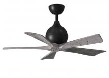 Matthews Fan Company IR5-BK-BW-42 - Irene-5 five-blade paddle fan in Matte Black finish with 42" solid barn wood tone blades.