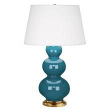  323X - Peacock Triple Gourd Table Lamp