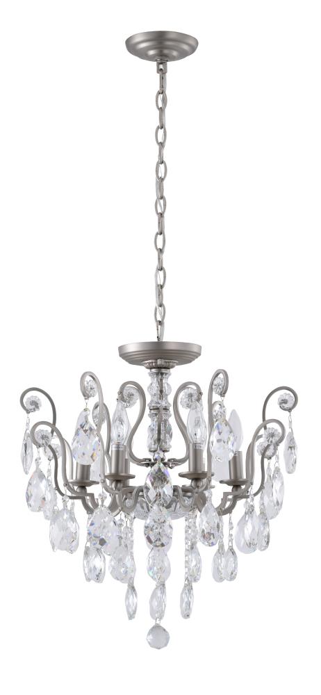 Chandelier Iron & Crystal