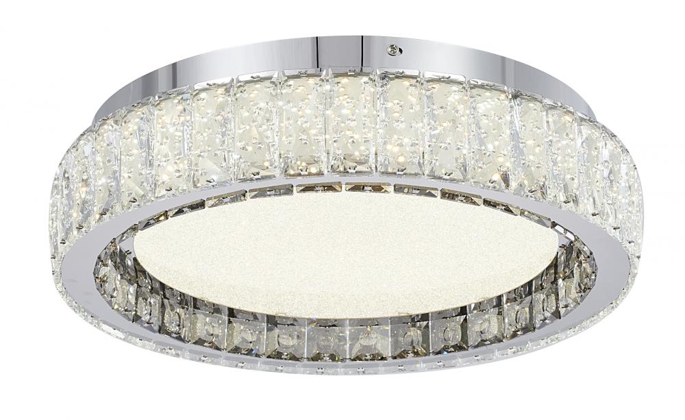 LED Flush Mount Stainless Steel & Crystal