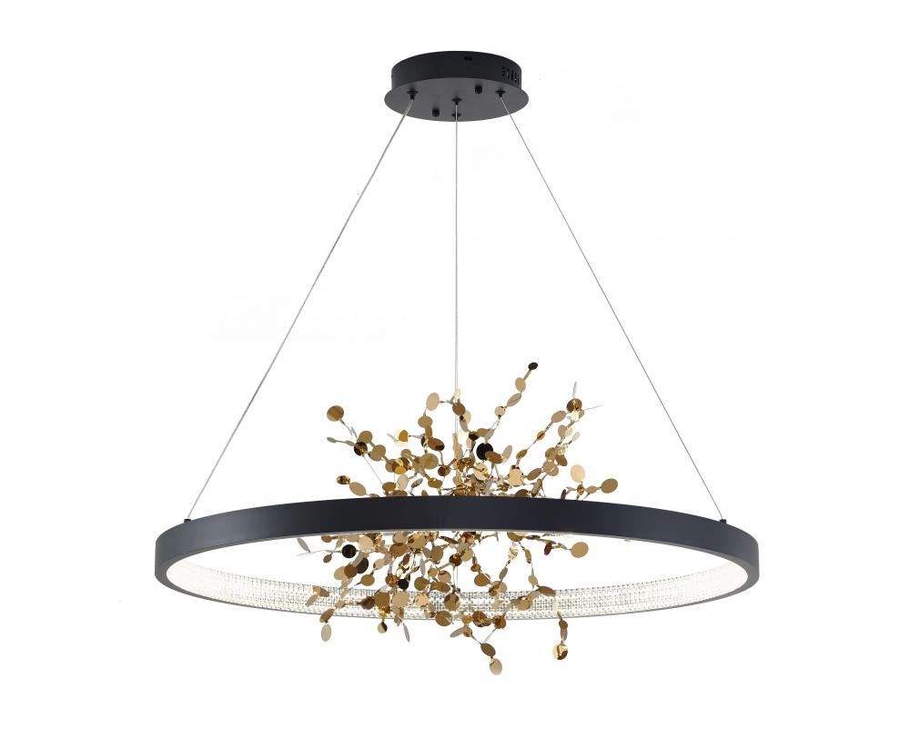 LED Chandelier Sand Black