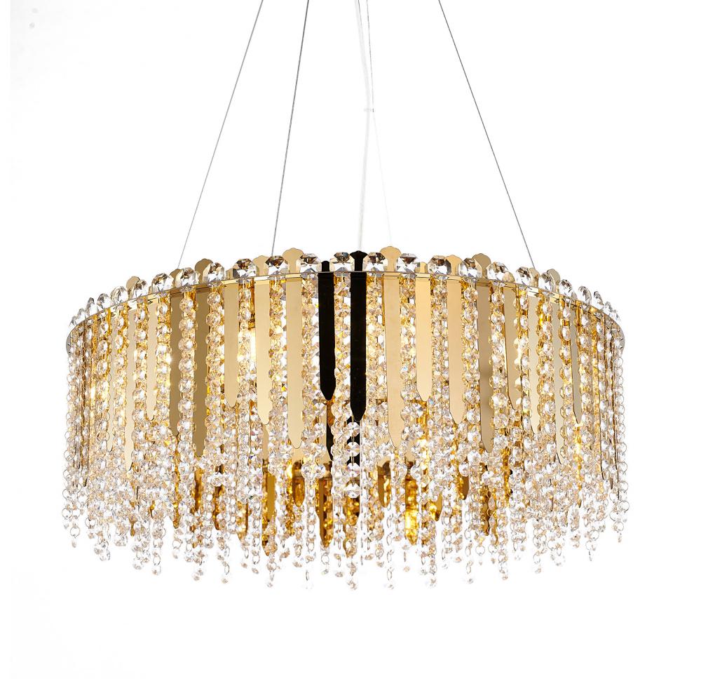 Chandelier Stainless Steel & Crystal