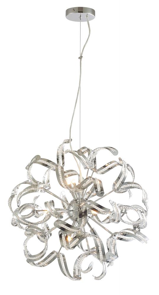 Chandelier Metal & Crystal