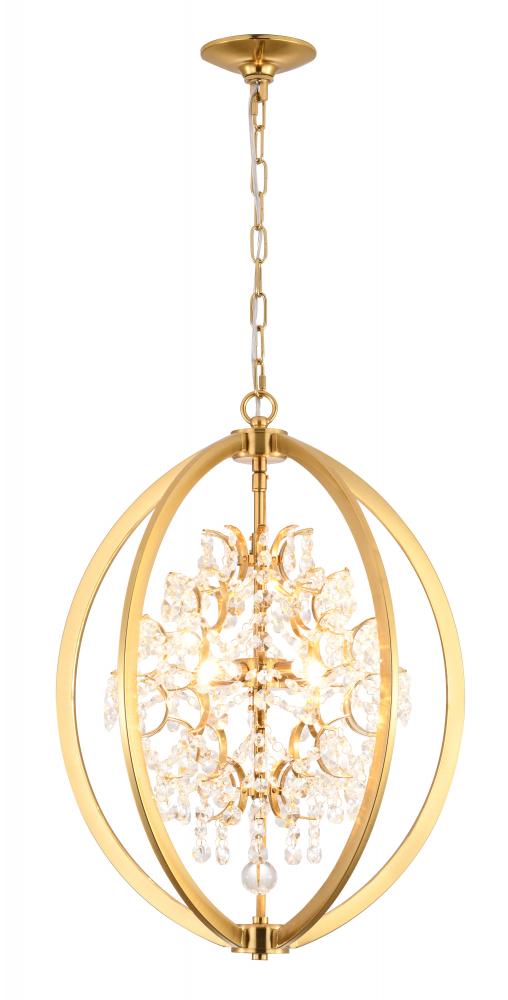 Chandelier Metal & Crystal