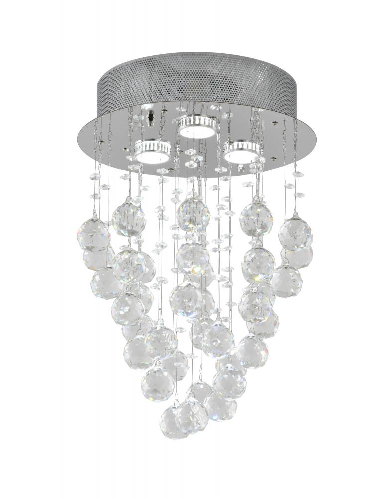 Flush Mount Metal & Crystal