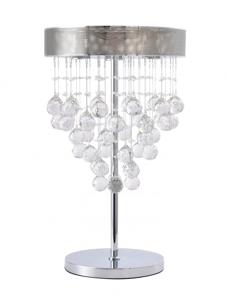 Table Lamp Metal & Crystal