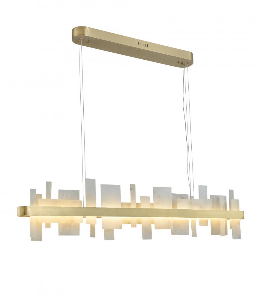 LED Chandelier Brushed Gold