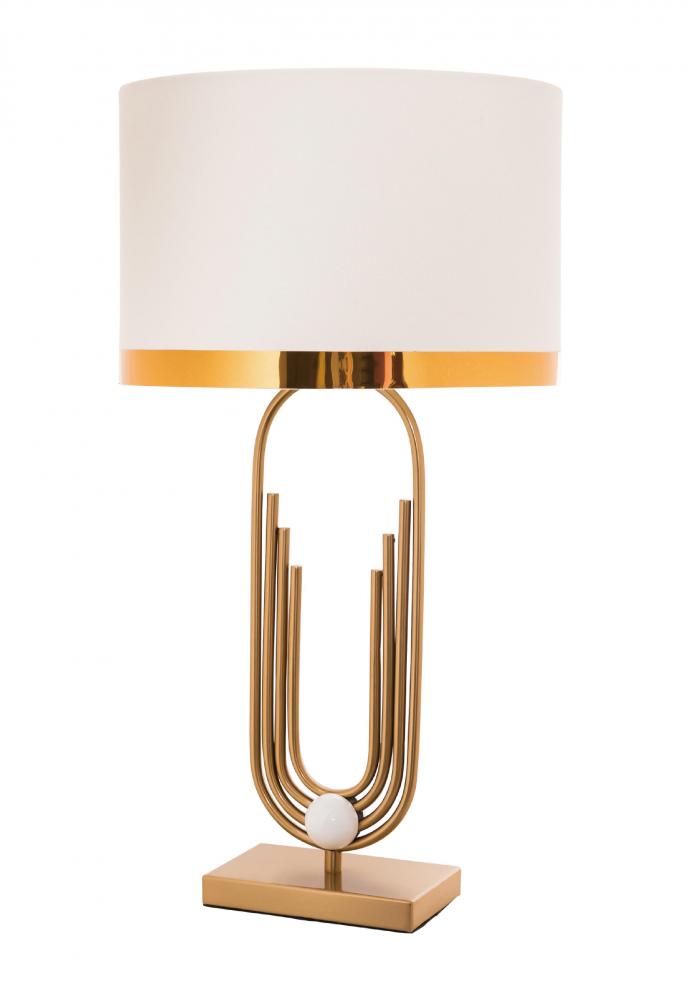 Table Lamp Gold & White