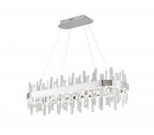 Bethel International FT74C40CR - LED Chandelier  Stainless Steel & Crystal