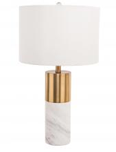 Bethel International MTL02PQ-GD - Table Lamp Gold & white