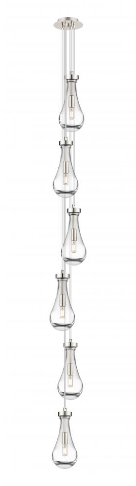 Owego - 6 Light - 7 inch - Polished Nickel - Multi Pendant