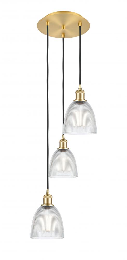 Castile - 3 Light - 13 inch - Satin Gold - Cord Hung - Multi Pendant