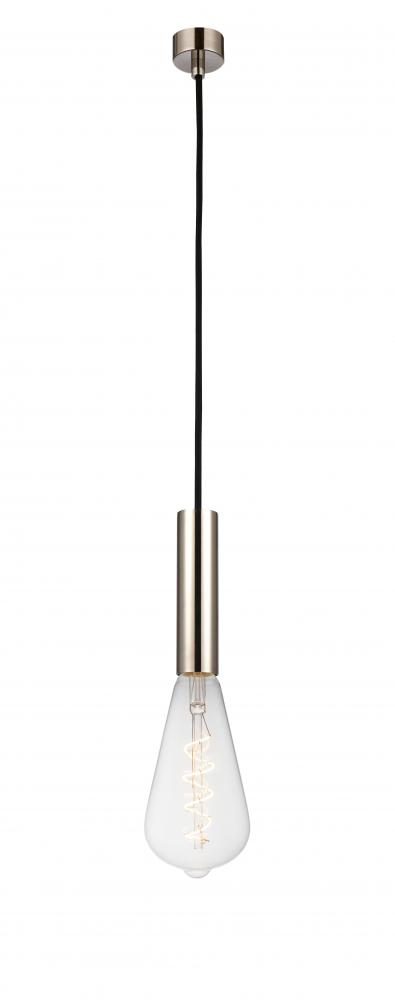 Edison - 1 Light - 4 inch - Polished Nickel - Cord hung - Mini Pendant