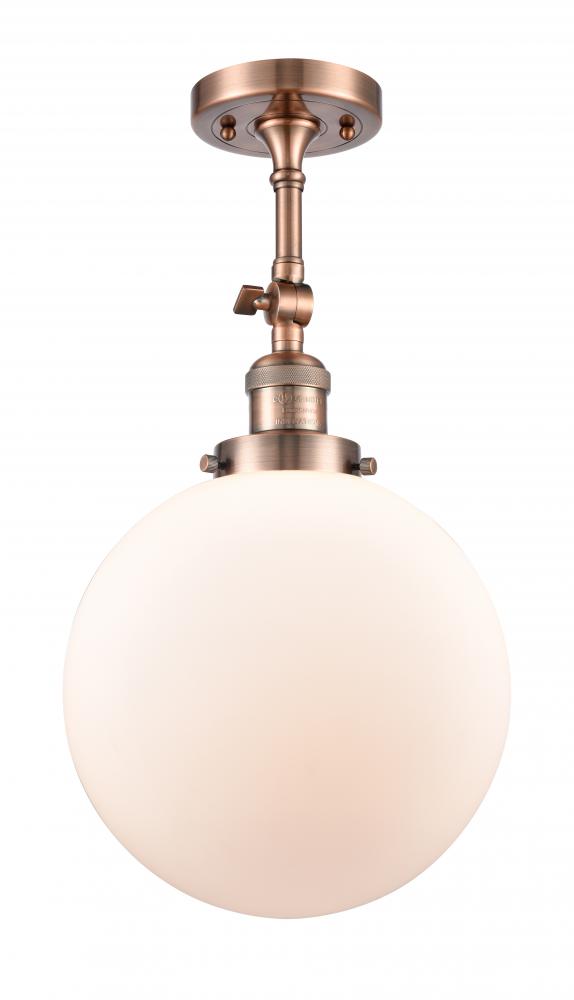 Beacon - 1 Light - 10 inch - Antique Copper - Semi-Flush Mount