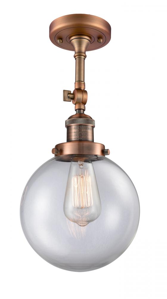 Beacon - 1 Light - 8 inch - Antique Copper - Semi-Flush Mount