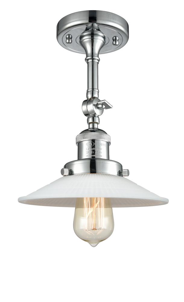 Halophane - 1 Light - 9 inch - Polished Chrome - Semi-Flush Mount