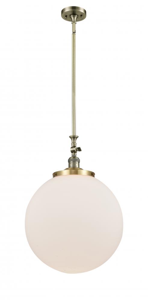 Beacon - 1 Light - 12 inch - Antique Brass - Stem Hung - Mini Pendant