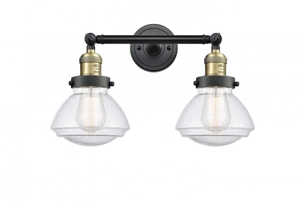 Olean - 2 Light - 17 inch - Black Antique Brass - Bath Vanity Light